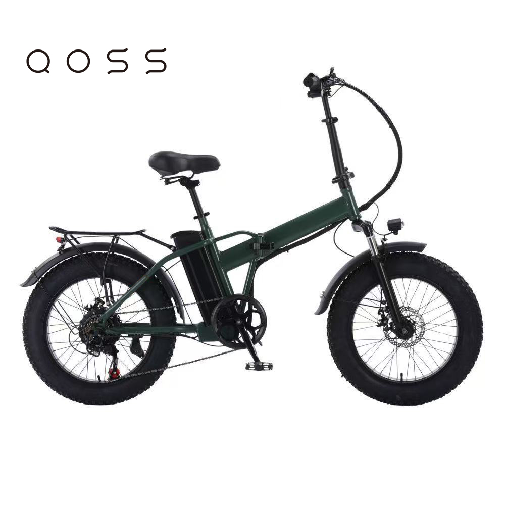QOSS 20" Folding Motorized bicycle for Adults, Foldable Motorized bicycles for Commuting, Beach & Mountain