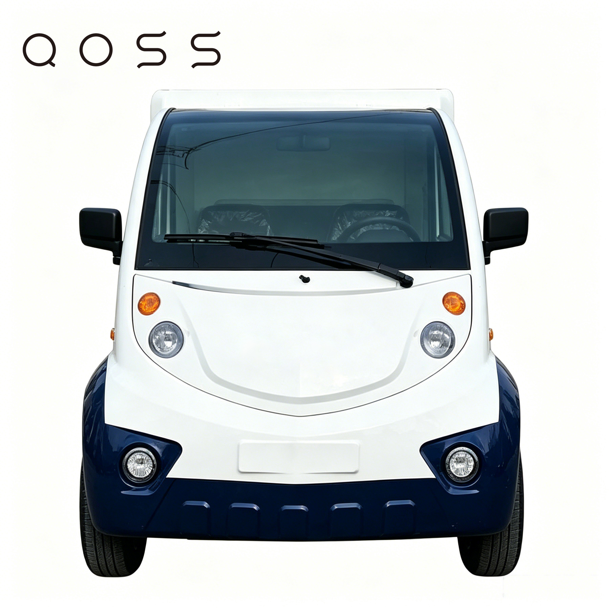QOSS Van, Compact Utility Vehicle for Urban Last-Mile Delivery, Warehouse & Commercial Use, White