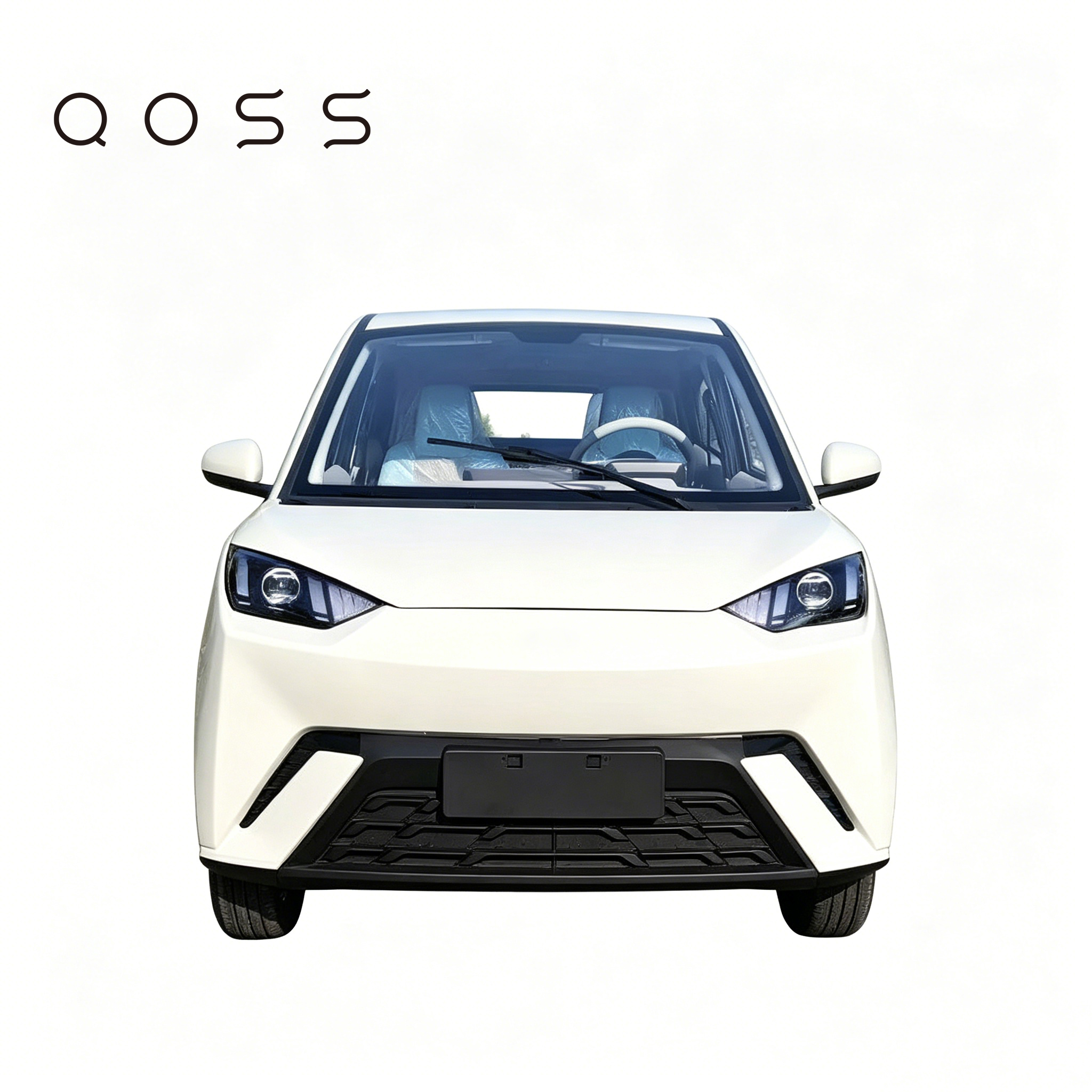 QOSS 4-Seater Mini Automobiles,4-Wheel Low-Speed Electric Vehicle for Adults,Ideal for Neighborhood & Short Trips