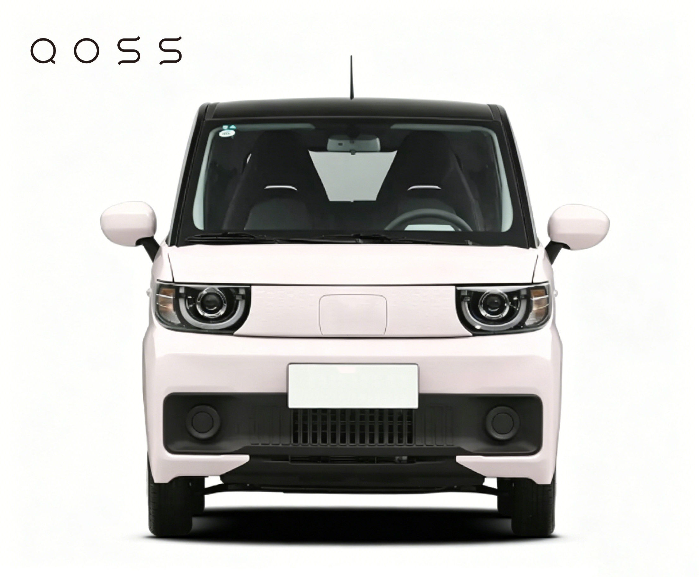 QOSS Motor car, Compact & Stylish Urban Commuter Vehicle, Light Pink
